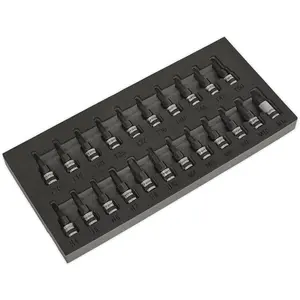 Premium 22pc TRX Star Hex Spline Socket Bit Set for 3/8" Drive