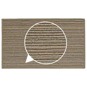  Non-Slip Indoor Door Mat Beige / Rectangle W50 x L80 cm