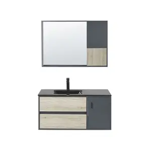 Kulraj 1000mm Wall Hung Single Vanity Unit Grey