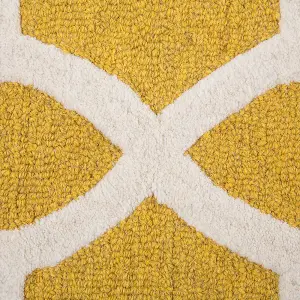 Wool Area Rug 140 x 200 cm Yellow SILVAN