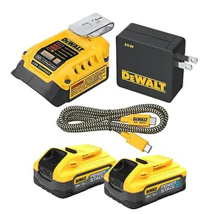 DeWalt DCB094H2 18v XR USB Power Delivery Charging Kit With - 2x 5ah Powerstack