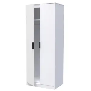 Madrid 2 Door Wardrobe in White Matt (Ready Assembled)