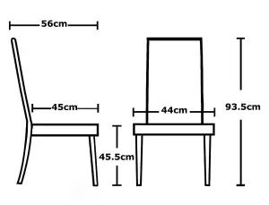 MCC Direct Fabric Dining Chairs Cream