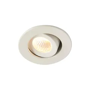 Luminosa LALO Tilt LED Indoor Recessed Tilt Matt White Paint & Clear Acrylic 3000K