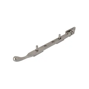 Dart Bulb End Brass Window Stay 10" (250mm) - Satin Nickel