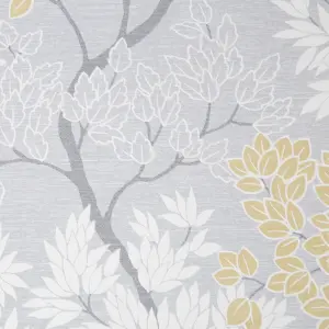 Fresco Lykke Grey & ochre Tree Smooth Wallpaper Sample