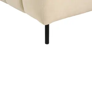 Left Hand Vegan Faux Leather Chaise Lounge Off-White LANNILS