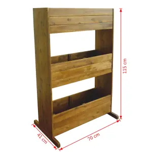 Berkfield 3-Tier Garden Raised Bed Solid Acacia Wood