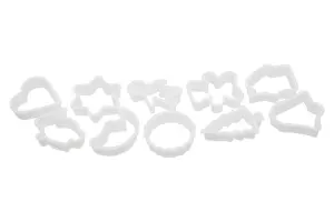 Essentials by Premier Cookie Cutter 10Pc White Plastic Set