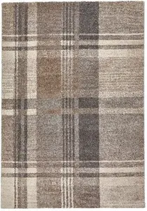 Think Rugs Beige And Grey Elegant 4892 Rug, Country, Size: 120cm X 170cm (4ft X 5.5Ft)