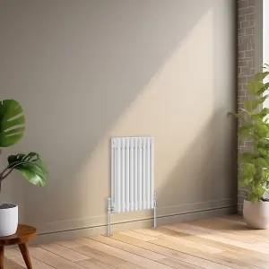 Right Radiators 600x427 mm Horizontal Traditional 3 Column Cast Iron Style Radiator White