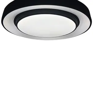 Milagro Naomi Stylish 38CM Black LED 24W(122W) Ceiling Lamp With Included Remote To Achieve Perfect Brightness And Temperature