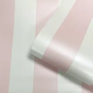 Sassy B Pink Stripe Mica effect Embossed Wallpaper