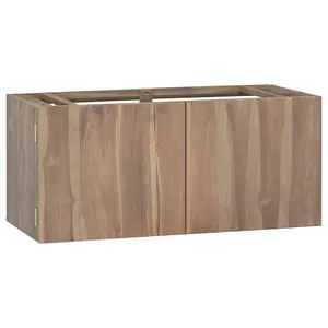 Berkfield Wall-mounted Bathroom Cabinet 90x39x40 cm Solid Wood Teak