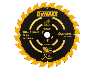 DEWALT DT1669-QZ Cordless Mitre Saw Blade For DCS365 184 x 16mm x 24T DEWDT1669QZ