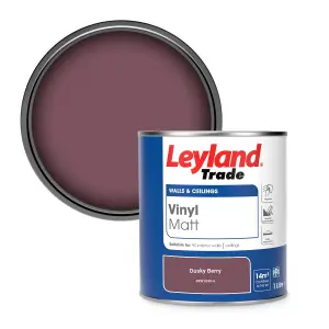 Leyland Trade Vinyl Matt Walls & Ceilings Emulsion Paint Dusky Berry (PPG1049-6) 1L