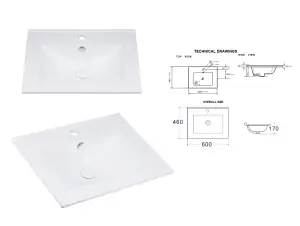 Bathroom Wall Cabinets Furniture Set Green 600mm Vanity Sink Basin Tallboy Cara