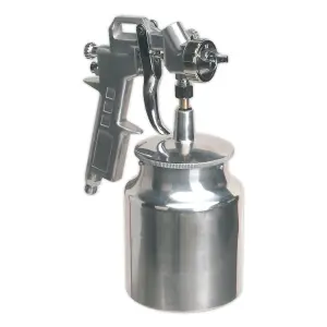 Sealey General-Purpose Suction Feed Spray Gun 1.5mm Set-Up - Silver SSG2