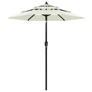 Berkfield 3-Tier Parasol with Aluminium Pole Sand 2 m