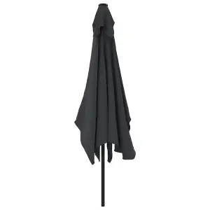 Berkfield Outdoor Parasol with Metal Pole 300x200 cm Black