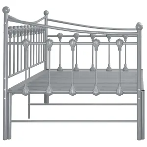 Berkfield Pull-out Sofa Bed Frame Grey Metal 90x200 cm