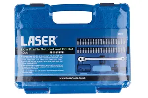 Laser Tools 8770 40pc Low Profile Ratchet & Bit Set