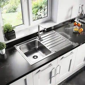 Astini Vicenza 1.0 Bowl Brushed Stainless Steel Kitchen Sink & Waste