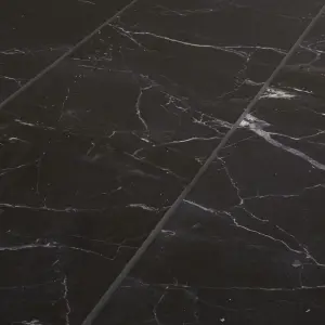 Colours Elegance Black Gloss Marble effect Ceramic Indoor Wall & floor Tile, Pack of 7, (L)600mm (W)300mm