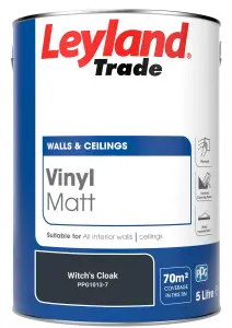 Leyland Trade Vinyl Matt Walls & Ceilings Emulsion Paint Witch's Cloak (PPG1013-7) 5L