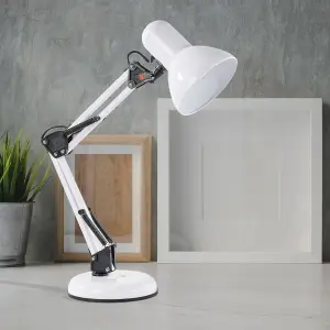 Innoteck Swing Arm Desk Lamp - White