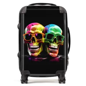 Happy Skeletons In Sunglasses Suitcase - Cabin