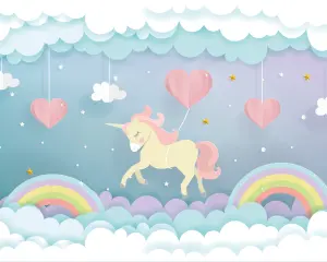 Origin Murals Children's Unicorn Dream Matt Smooth Paste the Wall Mural 350cm wide x 280cm high