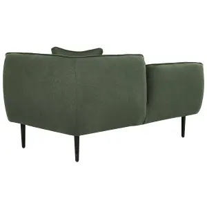 Right Hand Boucle Chaise Lounge Dark Green CHEVANNES