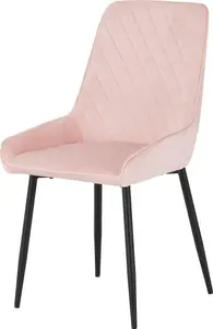 Avery LUXE Baby Pink Velvet Dining Chair x2 Velvet Fabric Priced per Pair