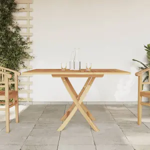 Berkfield Folding Garden Table 120x120x75 cm Solid Wood Teak