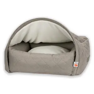 Hooded / Dome Pet Bed Beige / Small (40cm H x 65cm W x 55cm D)