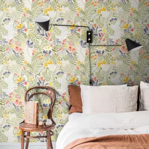 Galerie Sommarang Beige Wild Flowers Wallpaper Roll