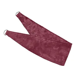 Homescapes Wine Red Velvet Jacquard Curtain Tie Back Pair