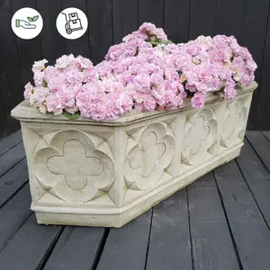 Large Stone cast Gothic  Trough