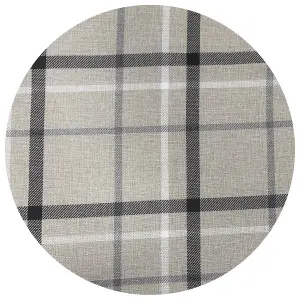 Home Curtains Hudson Check Tiebacks Grey (PAIR)