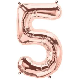 NorthStar Foil 5 Number Balloon Rose Gold (One Size)