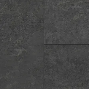 GoodHome Italo Grey Metallic effect Textured Click vinyl Tile Sample