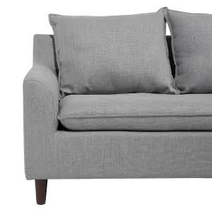 Corner Sofa ELVENES Light Grey Fabric Left Hand