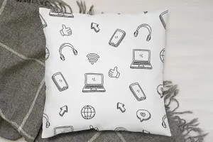 Cushions - internet related doodle pattern (Cushion) / 60cm x 60cm