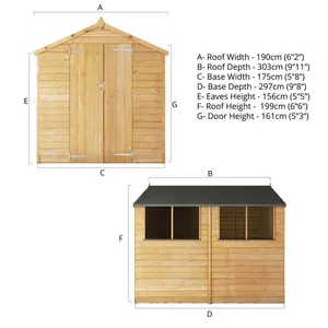 Mercia 10 x 6ft Overlap Apex Shed No