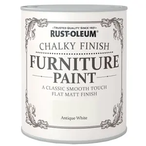 Rust-Oleum Antique white Flat matt Furniture paint, 2.5L