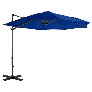 Berkfield Cantilever Umbrella with Aluminium Pole Azure Blue 300 cm