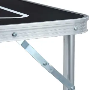 Folding Pong Table Flexible and Height Adjustable 240 cm Black