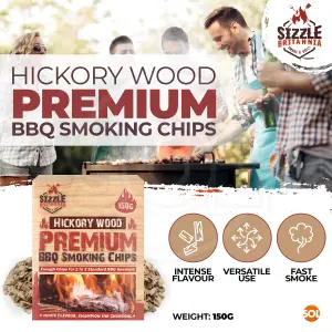 Hickory Wood Chips for Smoking Food 150g , Smoking Wood Chips,  Hickory Wood Chunks,  Smoker Pellets for Grilling ,  BBQ Wood Chip