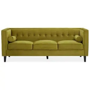 Interiors by Premier Helia Olive Velvet Sofa